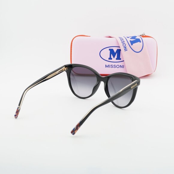 Missoni MIS 0029/S 0807 9O Sunglasses Black Cat Eye Frame, Grey Lenses
